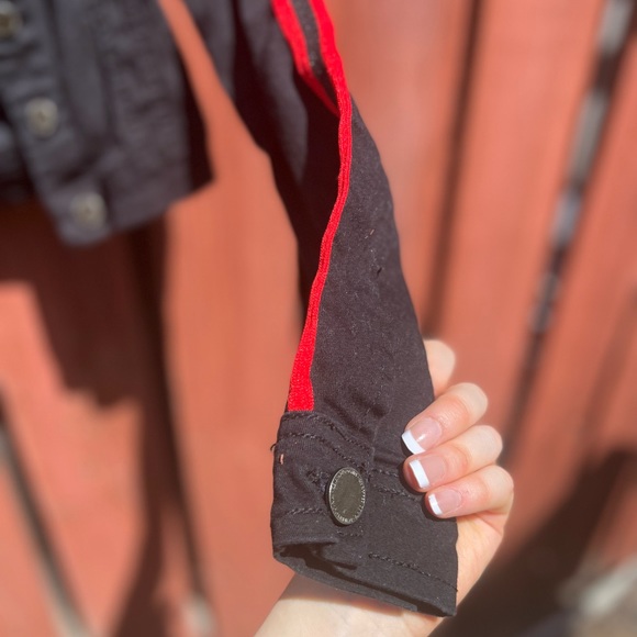 Ripped black denim jacket - Picture 5 of 13